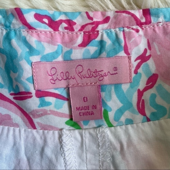 Lilly Pulitzer skirt skort cala in lobstah roll mini colorful blue pink 0 - Picture 8 of 13